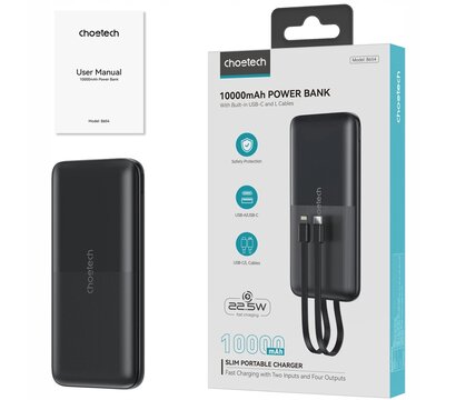 Изображение 3 Батарея мобильная Choetech 10000mAh 22.5W Black - B654-BK