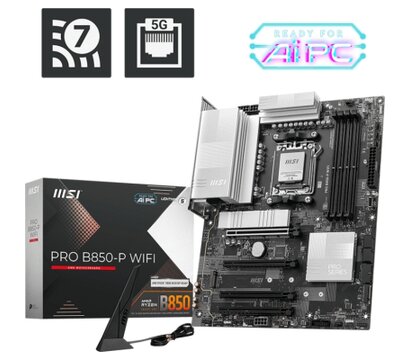 Зображення 5 Материнська плата MSI Pro B850-P Wi-Fi (sAM5, AMD B850, PCI-Ex16)