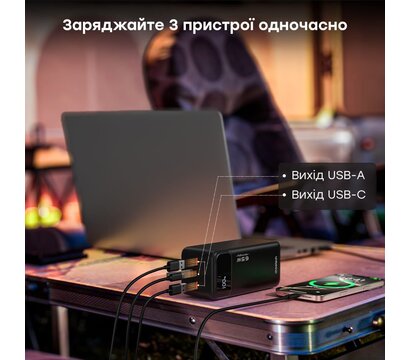 Зображення 5 Батарея мобільна Choetech B733 50000 mAh 65W QC3.0 PD3.0 Black (B733-CCBK)