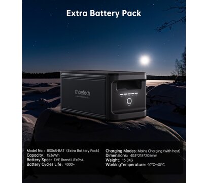 Зображення 4 Lifepo4 акумулятор Choetech BS065 (BS065-BAT-BK)