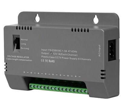 Изображение 2 Блок питания Kraft Energy KRF-1208B (8CH) импульсный, Дополнительные характеристики: 8 каналов