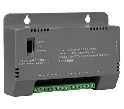 Изображение 4 Блок питания Kraft Energy KRF-1208B (8CH) импульсный, Дополнительные характеристики: 8 каналов
