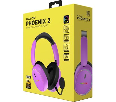 Изображение 6 Bluetooth гарнитура Hator Phoenix 2 Wireless Violet — ESH42