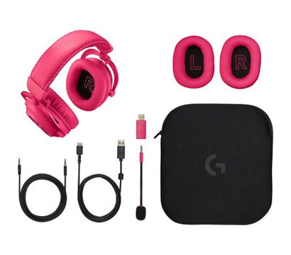 Изображение 6 Bluetooth гарнитура Logitech G Pro X2 Wireless LightSpeed Magenta — 981-001275