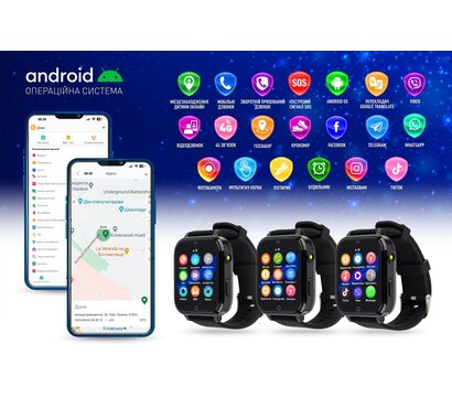 Зображення 2 Смарт-годинник Garmix PointPRO-300 4G/GPS/WiFi Black