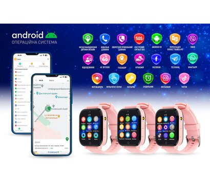 Зображення 2 Розумний годинник Garmix PointPRO-300 4G/GPS/WiFi Pink з Bluetooth, Wi-Fi