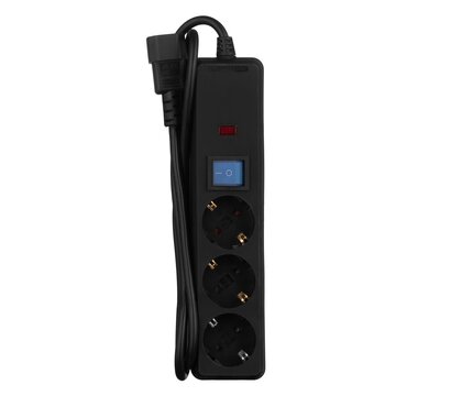Изображение 2 2E 3 р, 1 м, Black (2E-U03C14M1BK) 3 розеток