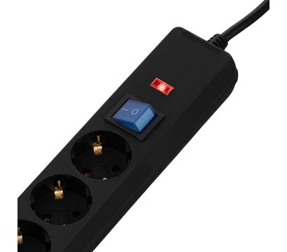 Изображение 5 2E 3 р, 1 м, Black (2E-U03C14M1BK) 3 розеток