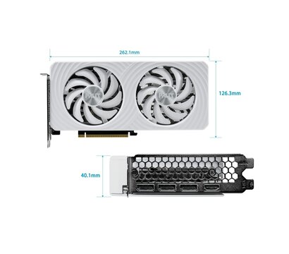 Зображення 6 Відеокарта Palit GeForce RTX 5060 Ti White OC (16384MB, GDDR7, 128bit) — NE7506TU19T1-GB2061M