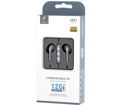 Изображение 2 Наушники SkyDolphin SR01 with mic Silver (HF-000476) с микрофоном