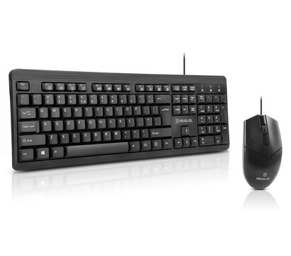 Изображение 3 Комплект мышь + клавиатура REAL-EL Standard 504 Kit Black (EL123100037)