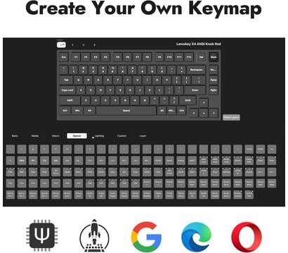 Зображення 4 Клавіатура Lemokey X4 84Key USB-A Black (X4-A1-UA)