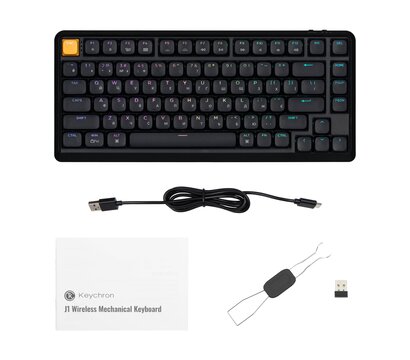 Зображення 2 Клавіатура Keychron J1 WL/BT/USB-A Black (J1-H1-UA)