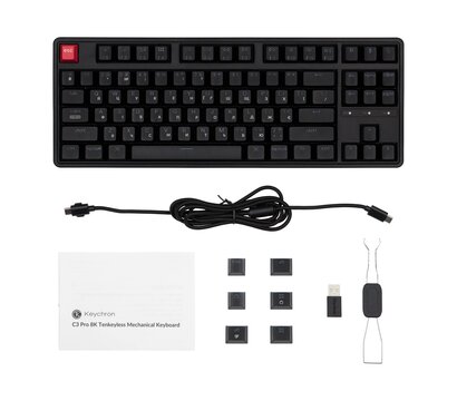 Зображення 2 Клавіатура Keychron C3 Pro V2 USB-A Black (C3PX-H1-UA)