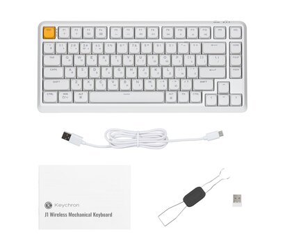Зображення 2 Клавіатура Keychron J1 WL/BT/USB-A White (J1-Q4-UA)