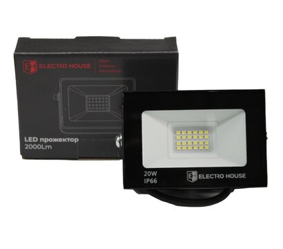 Изображение 2 Светодиодный прожектор ElectroHouse EH-FDL-20W 20W 6500K 2000Lm