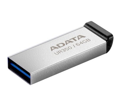 Изображение 2 USB флеш накопитель Adata UR350 64GB USB 3.2 Silver-Black (UR350-64G-RSR/BK)