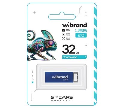 Зображення 2 USB флеш накопичувач Wibrand Chameleon 32GB USB 2.0 Blue (WI2.0/CH32U6U)