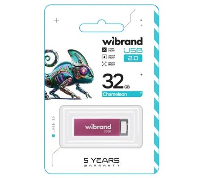 Зображення 2 Накопичувач USB Wibrand Chameleon 32GB USB 2.0 Pink (WI2.0/CH32U6P)