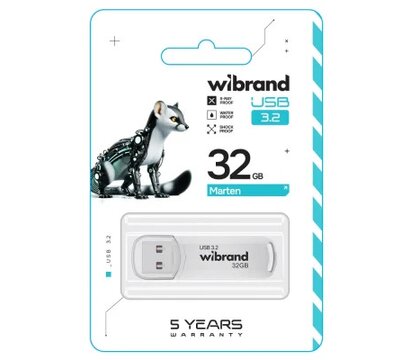 Изображение 2 USB флеш накопитель Wibrand Marten 32GB USB 3.2 White (WI3.2/MA32P10W)