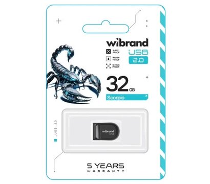 Изображение 2 USB флеш накопитель Wibrand Scorpio 32GB USB 2.0 Black (WI2.0/SC32M3B)