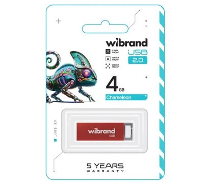 Изображение 2 USB флеш накопитель Wibrand Chameleon 4GB USB 2.0 Red (WI2.0/CH4U6R)