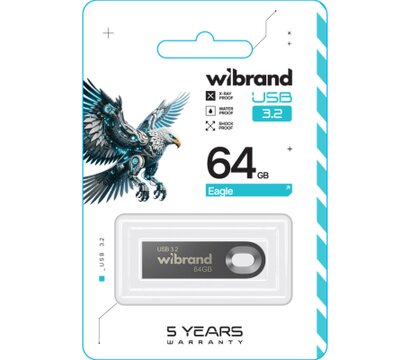 Зображення 2 Накопичувач USB Wibrand Eagle 64GB USB 3.2 Grey (WI3.2/EA64U10G)