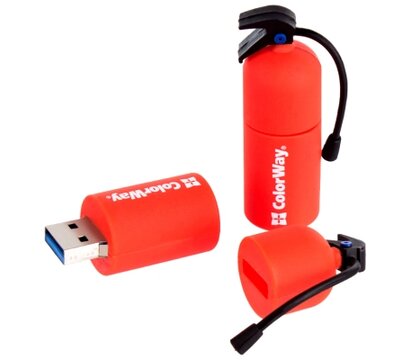 Зображення 3 USB флеш накопичувач ColorWay Fire 64GB USB 3.0 Red (CW-USBFE64)