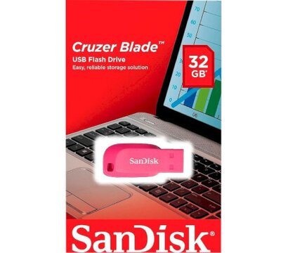Зображення 3 Накопичувач USB SanDisk Cruzer Blade 32GB USB 2.0 Pink (SDCZ50C-032G-B35PE)