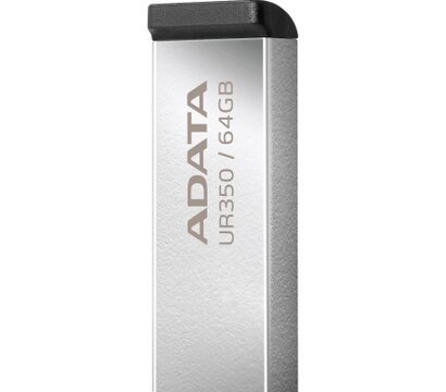 Изображение 3 USB флеш накопитель Adata UR350 64GB USB 3.2 Silver-Black (UR350-64G-RSR/BK)