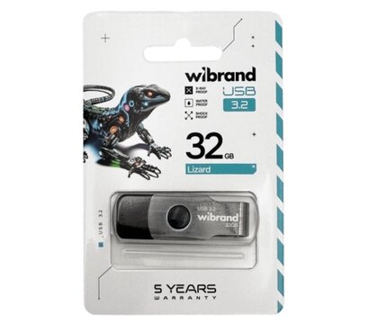 Зображення 3 USB флешка Wibrand Lizard 32GB USB 3.2 Black (WI3.2/LI32P9B)