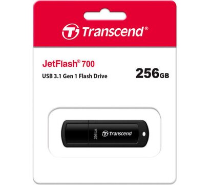 Зображення 4 Накопичувач USB Transcend JetFlash 700 256GB USB 3.1 Black (TS256GJF700)
