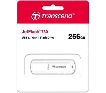Зображення 4 Накопичувач USB Transcend JetFlash 730 256GB USB3.1 White (TS256GJF730)