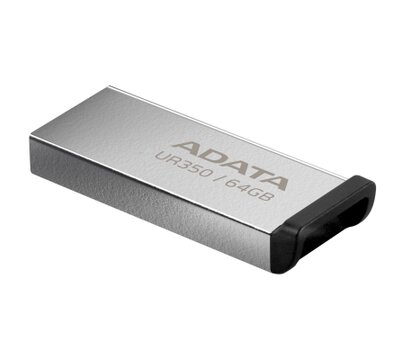 Изображение 4 USB флеш накопитель Adata UR350 64GB USB 3.2 Silver-Black (UR350-64G-RSR/BK)