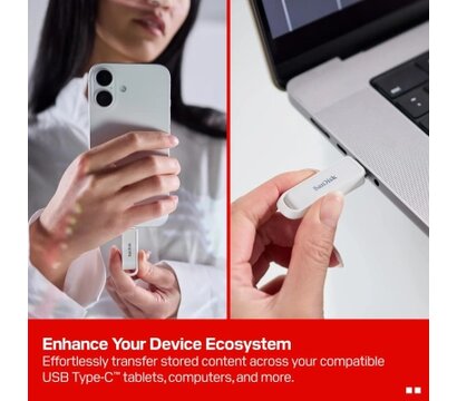 Изображение 5 USB флеш накопитель SanDisk Phone Drive Arctic 128GB USB 3.2 White (SDIXS0N-128G-GN6NE)