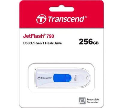 Зображення 5 USB флеш накопичувач Transcend JetFlash 790 256GB USB 3.1 White (TS256GJF790W)