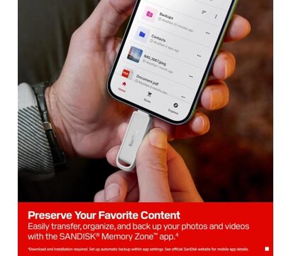 Изображение 6 USB флеш накопитель SanDisk Phone Drive Arctic 128GB USB 3.2 White (SDIXS0N-128G-GN6NE)