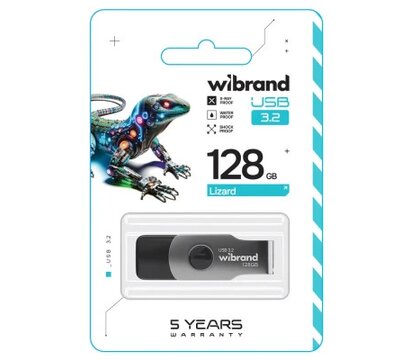 Зображення 3 USB флешка Wibrand Lizard 128GB USB 3.2 Black (WI3.2/LI128P9B)