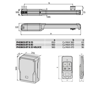 Изображение 5 Комплект автоматики BFT PHOBOS BT B25 KIT