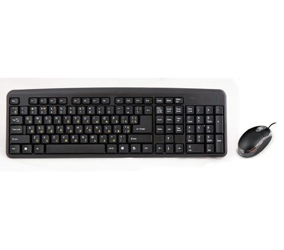 Зображення 2 Комплект мишка + клавіатура HQ-Tech KM-102 USB+PS/2 Black