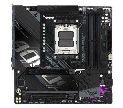 Изображение 2 Материнская плата Gigabyte X870M Aorus Elite WIFI7 (sAM5, AMD X870, Micro-ATX)