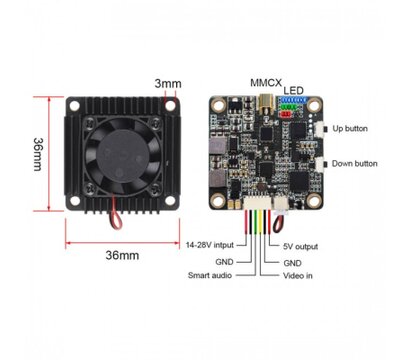 Изображение 6 Видеопередатчик AKK Ultra Long Range 3W 5.8GHz 96CH Low Band (TX3000AC96)