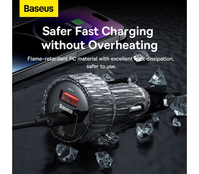 Зображення 13 Зарядний пристрій Baseus High Efficiency Pro 1-for-2 (C00455300121-00)