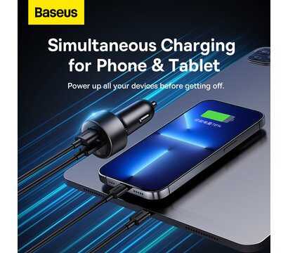 Зображення 14 Зарядний пристрій Baseus High Efficiency Pro 1-for-2 (C00455300121-00)