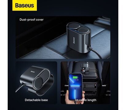 Зображення 15 Зарядний пристрій Baseus High Efficiency Pro 1-for-2 (C00455300121-00)