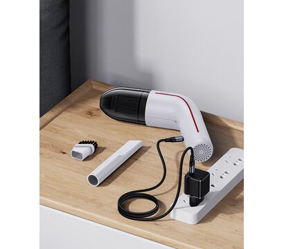 Зображення 4 Автопилосос Usams US-ZB253 Mini Handheld Vacuum Cleaner LEJ Series White (XCQZB25301)