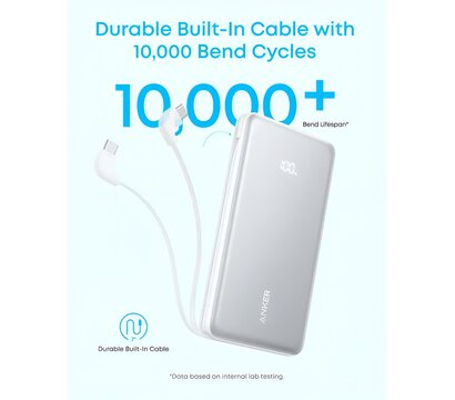 Зображення 5 Повербанк Anker Zolo 10000mAh 22.5W White (A110DH21)