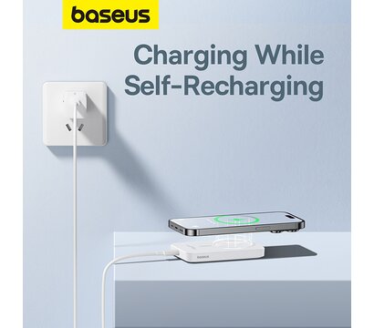 Зображення 14 Універсальна мобільна батарея Baseus Magnetic Mini 5000mAh 20W White (P10022107223-00)