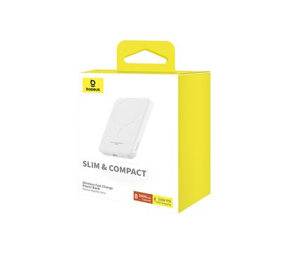 Зображення 2 Універсальна мобільна батарея Baseus Magnetic Mini 5000mAh 20W White (P10022107223-00)