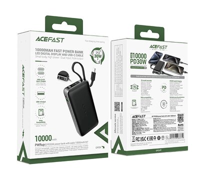 Изображение 7 Повербанк Acefast M7 10000mAh 30W Black (6974316283379)